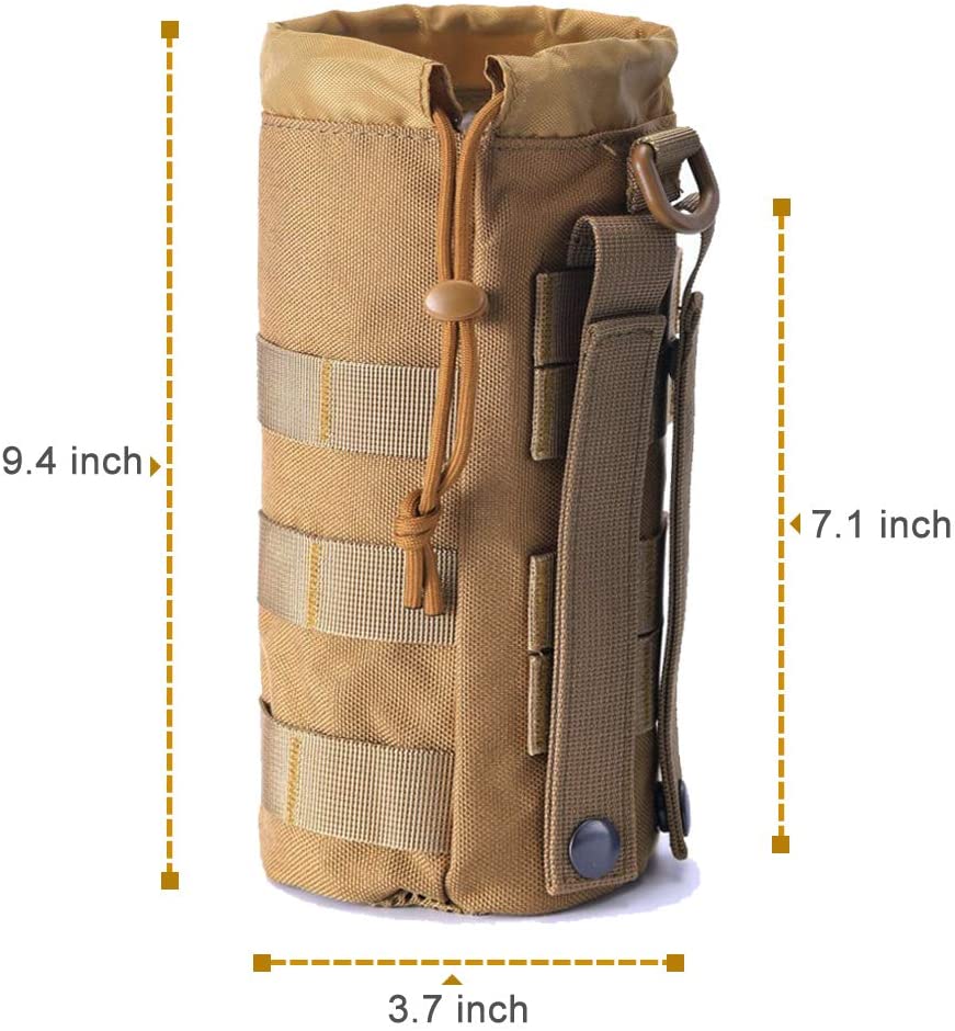 Upgraded Sports Tactical Drawstring Molle Water Bottle Holder Tactical